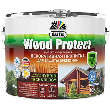 WOOD PROTECT белая 9 л "Dufa" Пропитка (выводим) (не производ.) WOOD PROTECT белая 9 л "Dufa" Пропитка (выводим) (не производ.)